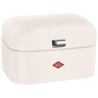WESCO Single Grandy bread bin in sand matt, powder-coated sheet steel, ventilation holes and sturdy handle on sale